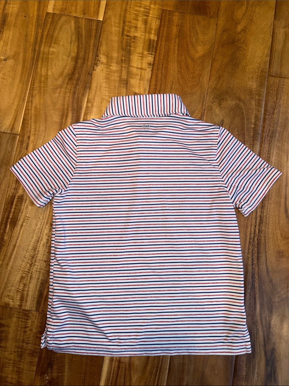 Vineyard Vines Red & Navy Striped Kids Polo - Picture 5 of 6